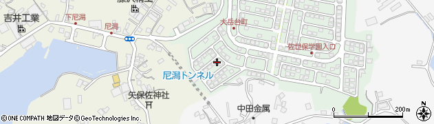 長崎県佐世保市大岳台町1周辺の地図