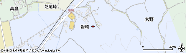大分県臼杵市岩崎周辺の地図