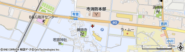 セブンイレブンみやま小川店周辺の地図