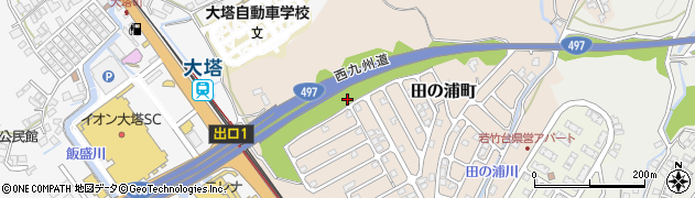 田の浦北公園周辺の地図