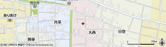 佐賀県杵島郡白石町大西周辺の地図