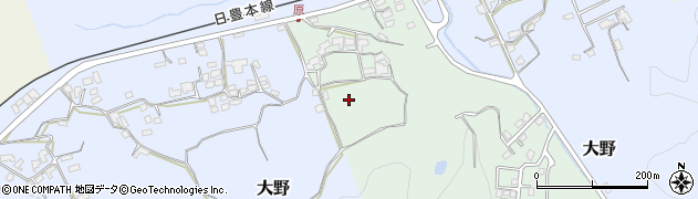 大分県臼杵市大野原周辺の地図