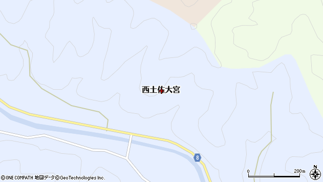 〒787-1615 高知県四万十市西土佐大宮の地図