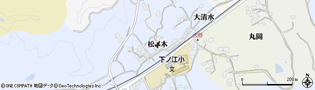 大分県臼杵市大野（松ノ木）周辺の地図