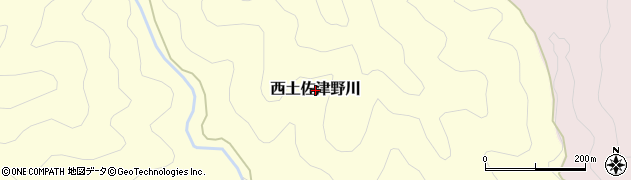 高知県四万十市西土佐津野川周辺の地図