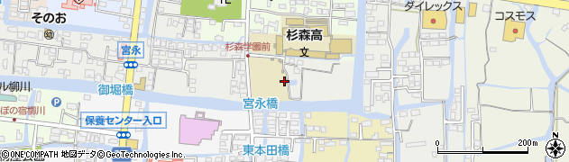 福岡県柳川市宮永町2周辺の地図