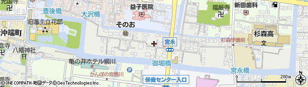 福岡県柳川市宮永町35周辺の地図