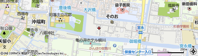 福岡県柳川市宮永町43周辺の地図