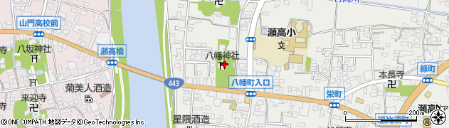 下庄八幡神社周辺の地図