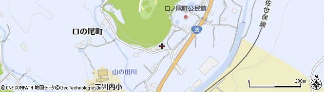 長崎県佐世保市口の尾町268周辺の地図