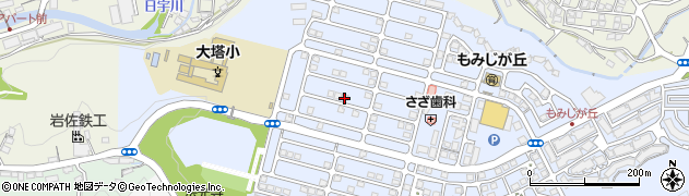 長崎県佐世保市もみじが丘町周辺の地図
