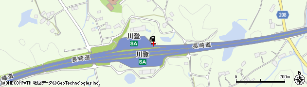 喜多村石油株式会社　川登サービスエリア上り線給油所周辺の地図