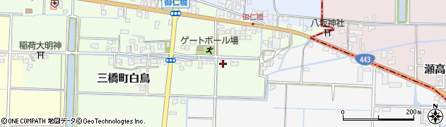 福岡県柳川市三橋町白鳥300周辺の地図