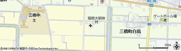 福岡県柳川市三橋町白鳥355周辺の地図