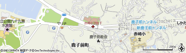 赤崎小学校下周辺の地図