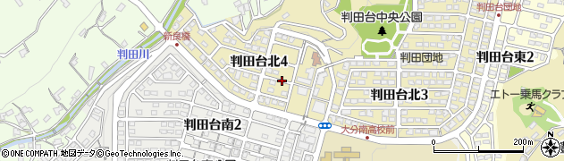 大分県大分市判田台周辺の地図