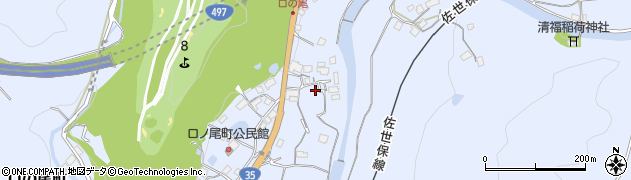 長崎県佐世保市口の尾町175周辺の地図