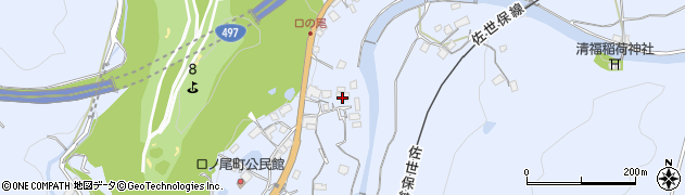 長崎県佐世保市口の尾町190周辺の地図
