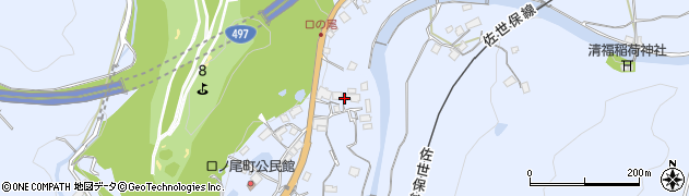 長崎県佐世保市口の尾町186周辺の地図
