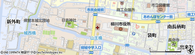 柳川郵便局 ＡＴＭ周辺の地図