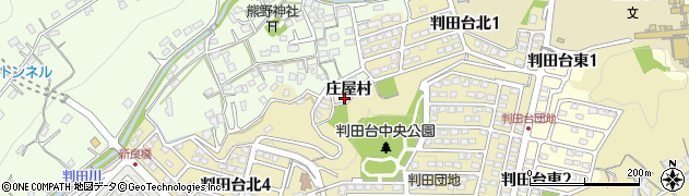 大分県大分市中判田（庄屋村）周辺の地図