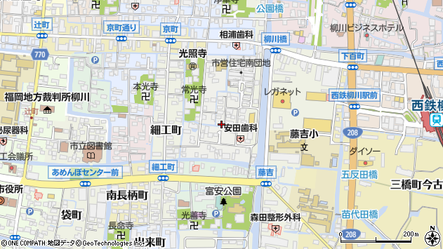 〒832-0031 福岡県柳川市椿原町の地図