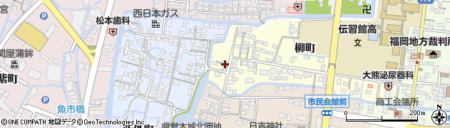 福岡県柳川市柳町59周辺の地図
