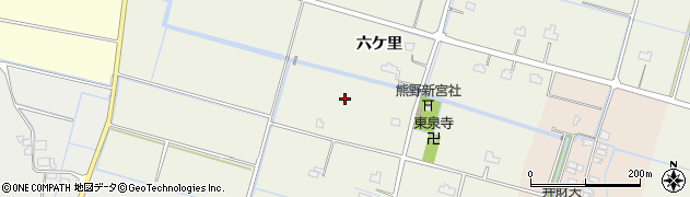 佐賀県白石町（杵島郡）六ケ里周辺の地図