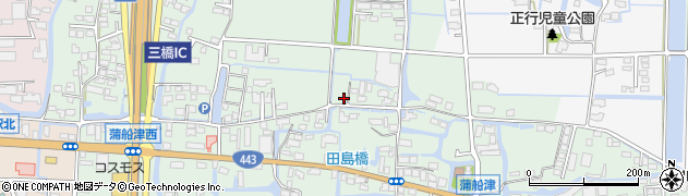 福岡県柳川市三橋町蒲船津周辺の地図