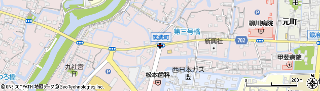 筑紫町周辺の地図