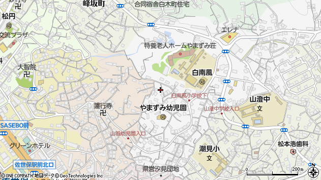 〒857-0822 長崎県佐世保市山祇町の地図