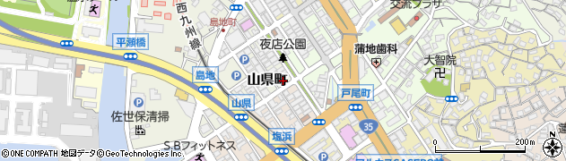 長崎県佐世保市山県町周辺の地図