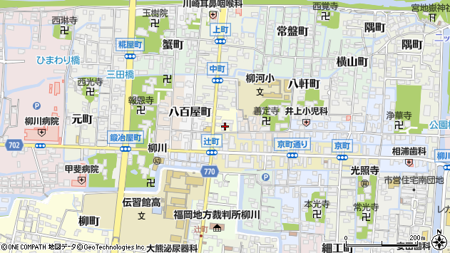 〒832-0024 福岡県柳川市辻町の地図