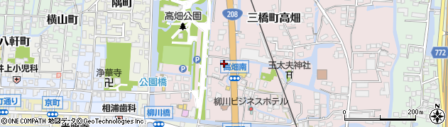 筑邦銀行大川支店周辺の地図