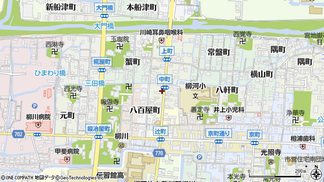 〒832-0012 福岡県柳川市中町の地図