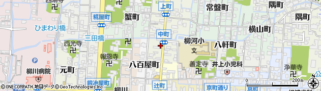 福岡県柳川市中町周辺の地図