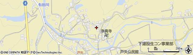 佐賀県有田町（西松浦郡）戸矢周辺の地図