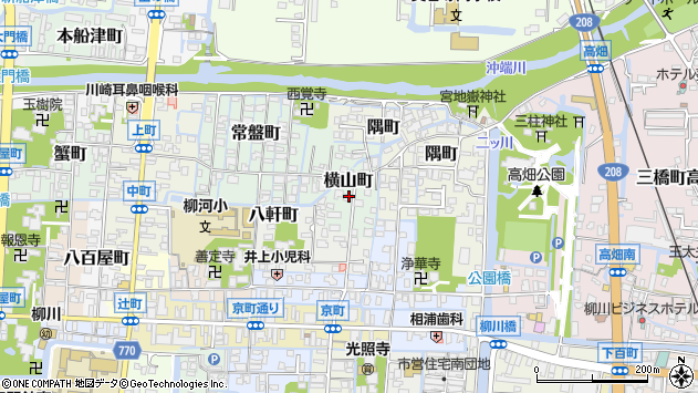 〒832-0027 福岡県柳川市横山町の地図