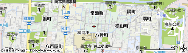 福岡県柳川市常盤町周辺の地図