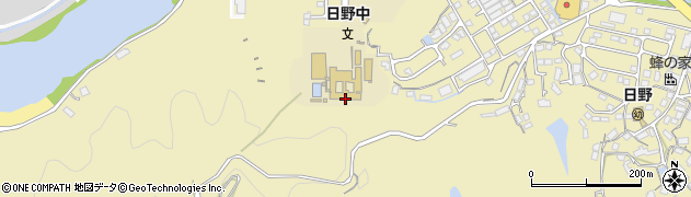佐世保市立日野中学校周辺の地図
