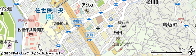 長崎県佐世保市京坪町周辺の地図