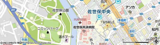 共済病院前周辺の地図