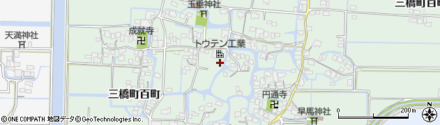 福岡県柳川市三橋町百町周辺の地図
