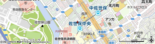 十八総合リース株式会社佐世保支店周辺の地図