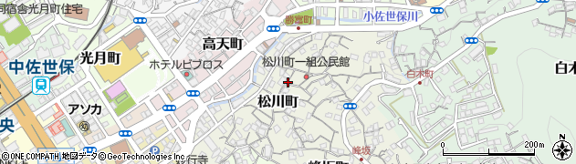 長崎県佐世保市松川町周辺の地図