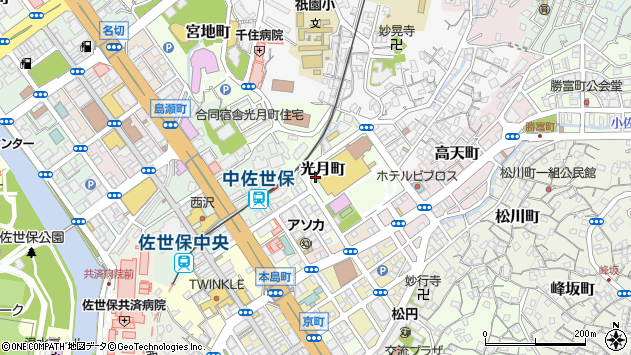 〒857-0805 長崎県佐世保市光月町の地図