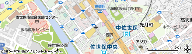 デイリーヤマザキ佐世保栄町店周辺の地図