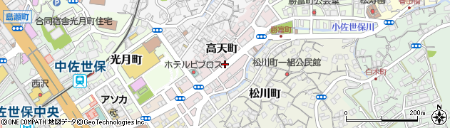 長崎県佐世保市高天町周辺の地図