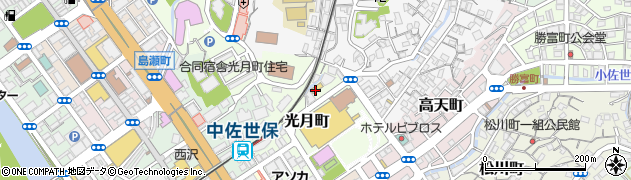 デイリーヤマザキ佐世保光月店周辺の地図
