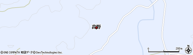 高知県高岡郡四万十町高野周辺の地図